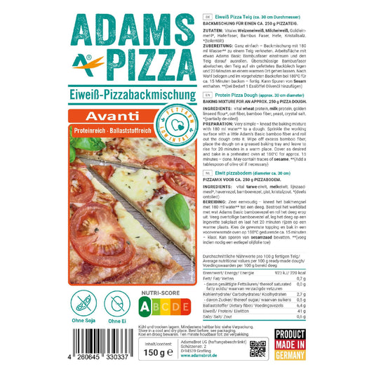Eiweiß Pizza Backmischung Avanti 150g Beutel von Adamsbrot