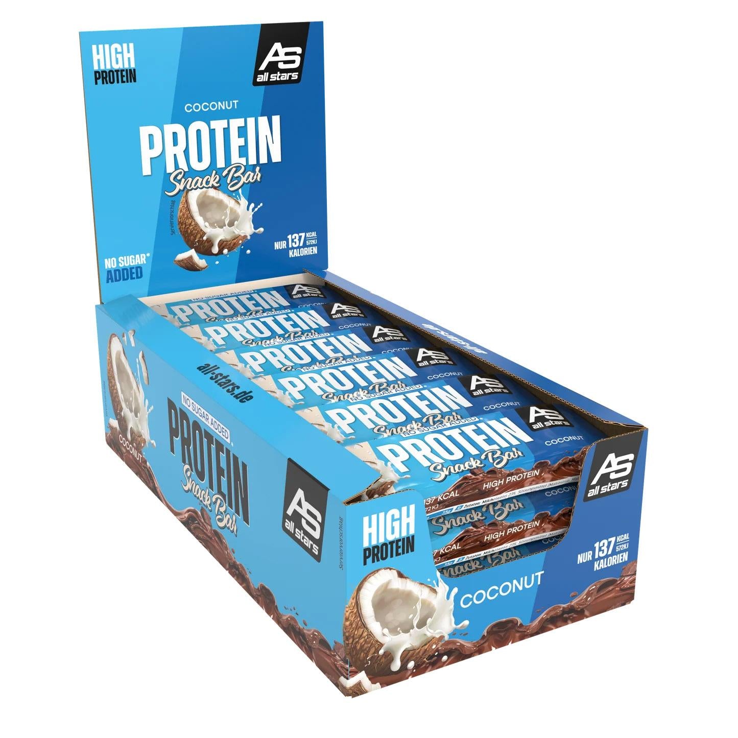Protein Snack Bar 18 x 35g Riegel von All Stars