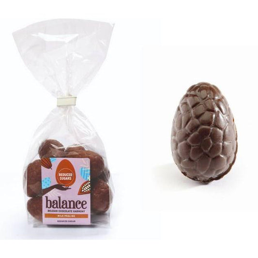 Zuckerreduzierte Schokoladen-Ostereier 150g Beutel von Balance