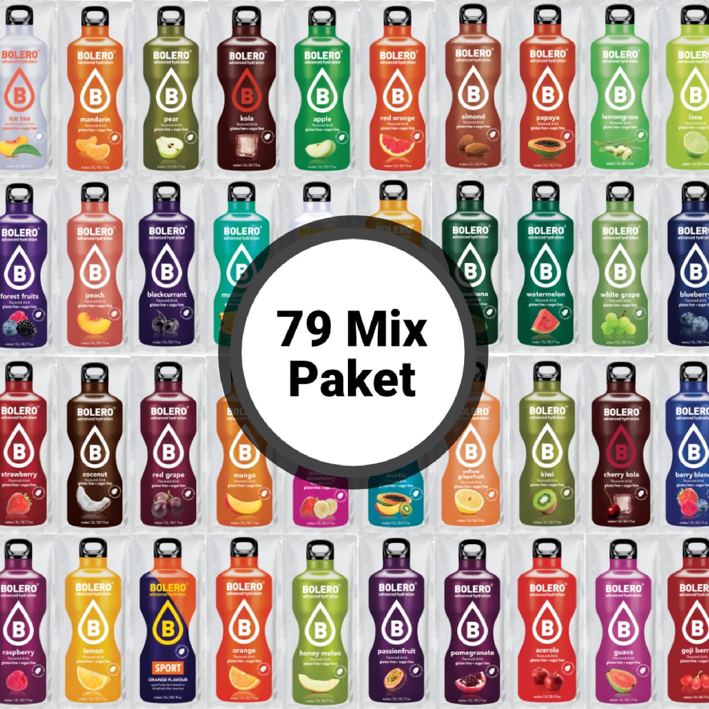 Drinks 74x 9g + 3x 8g + 1x 7g + 3x3g Mix-Pack 79 Sorten von Bolero