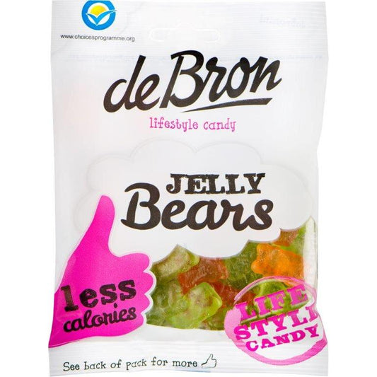 Zuckerfreie Fruchtgummi Bärchen (Jelly Bears) 90g Beutel von De Bron
