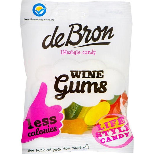 Zuckerfreie Fruchtgummi Wine Gums 100g Beutel von De Bron