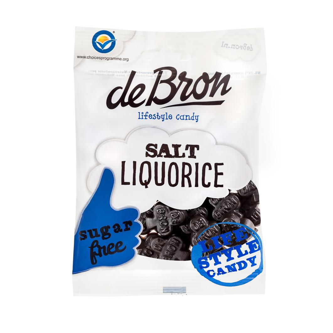 Zuckerfreie salzige Lakritze (Salt Liquorice) 100g Beutel von De Bron
