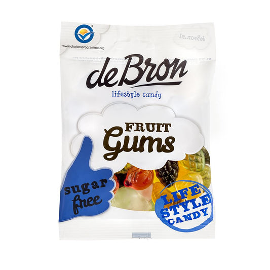 Zuckerfreies Fruchtgummi Mix (Fruit Gums) 100g Beutel von De Bron
