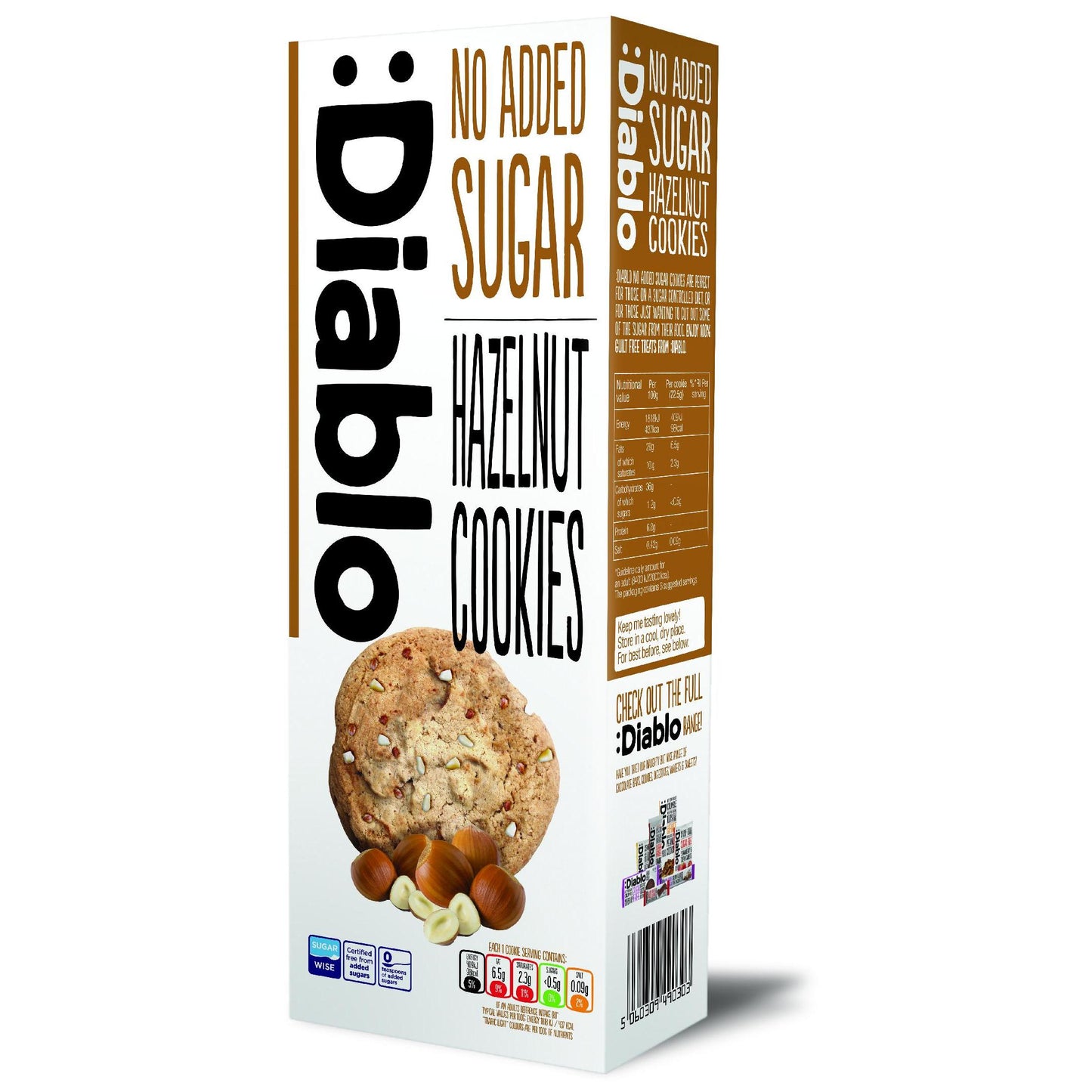 Cookies ohne Zuckerzusatz 135g von Diablo