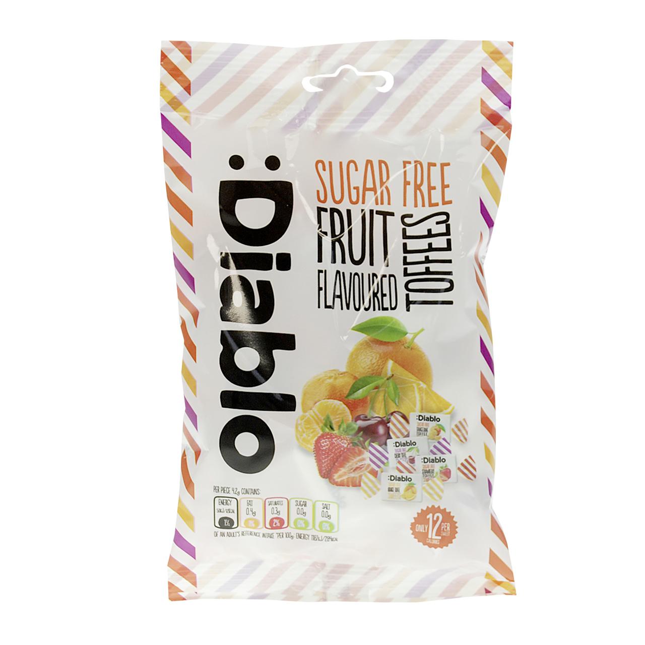 Fruit Flavoured Toffees zuckerfrei 75g von Diablo