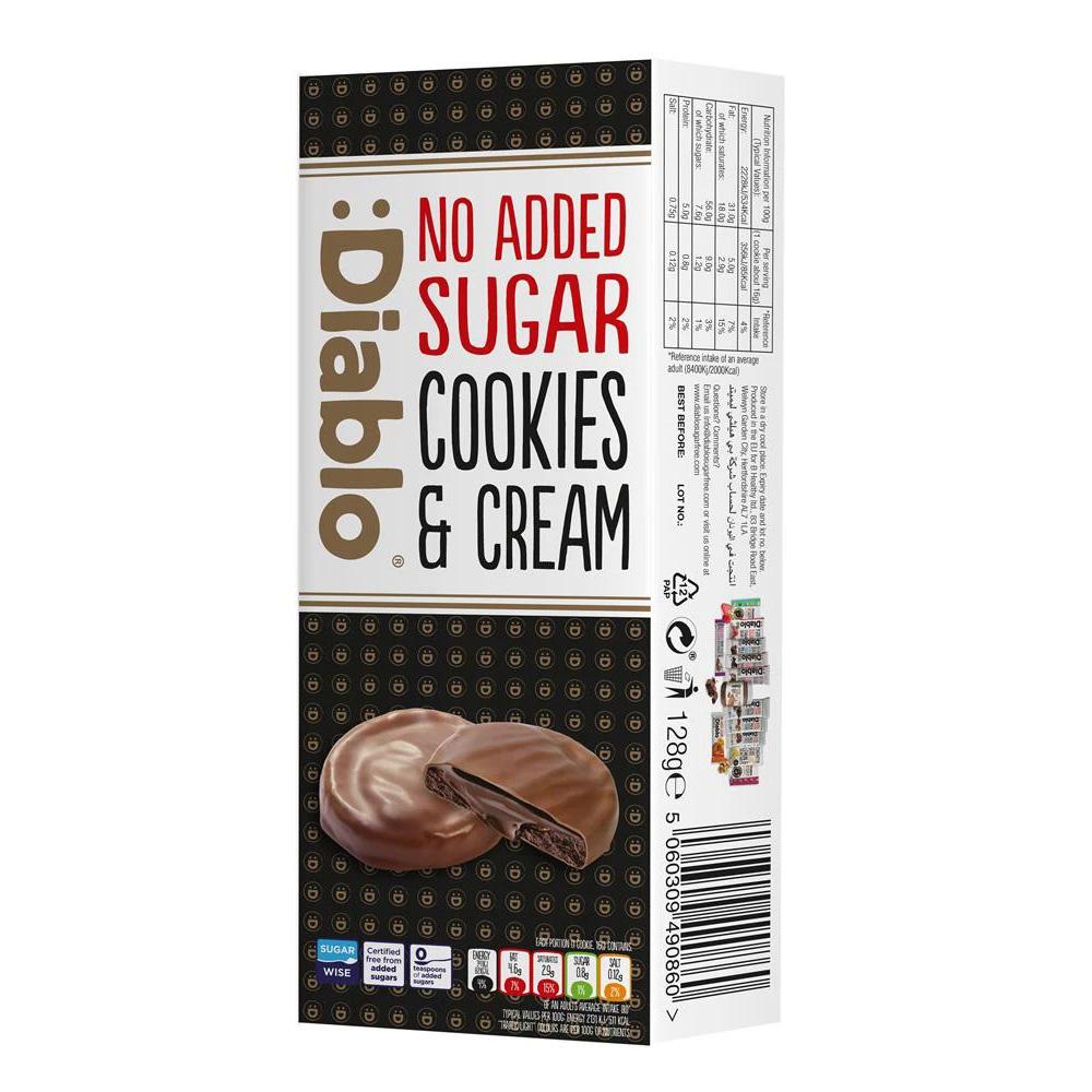 Gefüllte Cookies ohne Zuckerzusatz 128g von Diablo