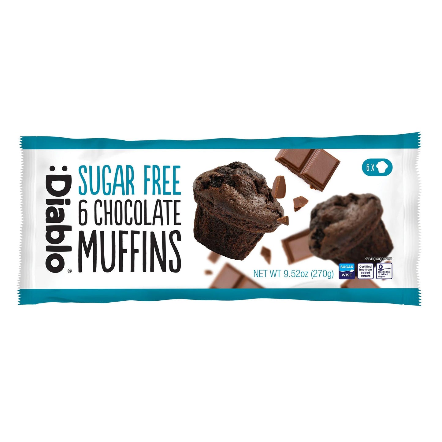 Muffins zuckerfrei 6 x 45g = 270g Packung von Diablo