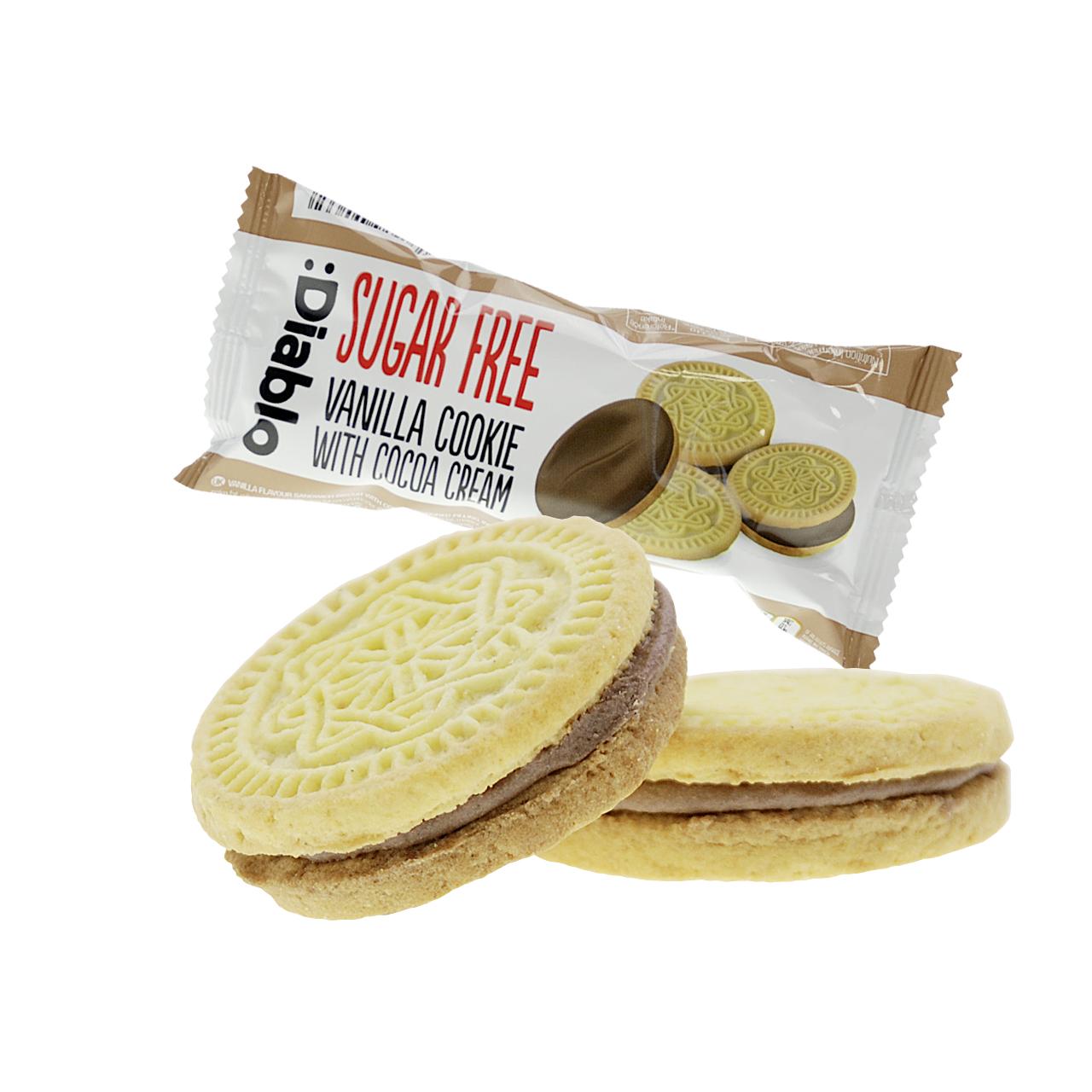 Zuckerfreie Cookies mit Füllung 44g von Diablo