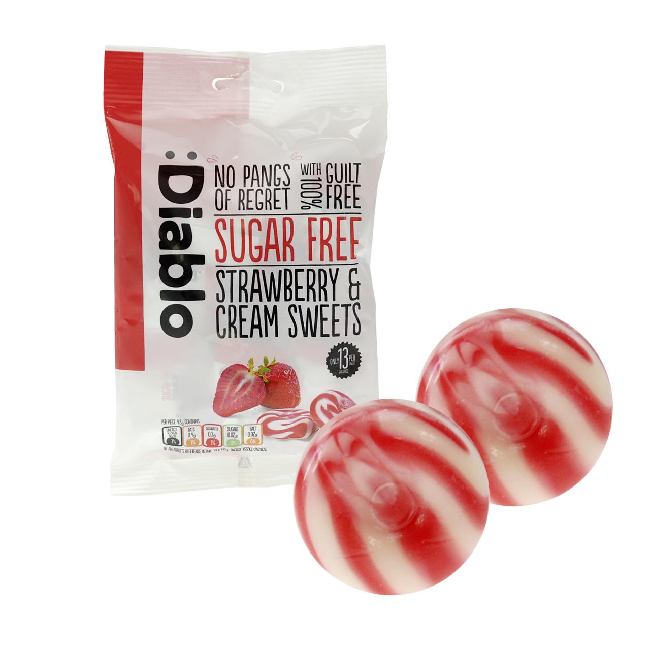 Zuckerfreie Sahne-Bonbons 75g Beutel von Diablo