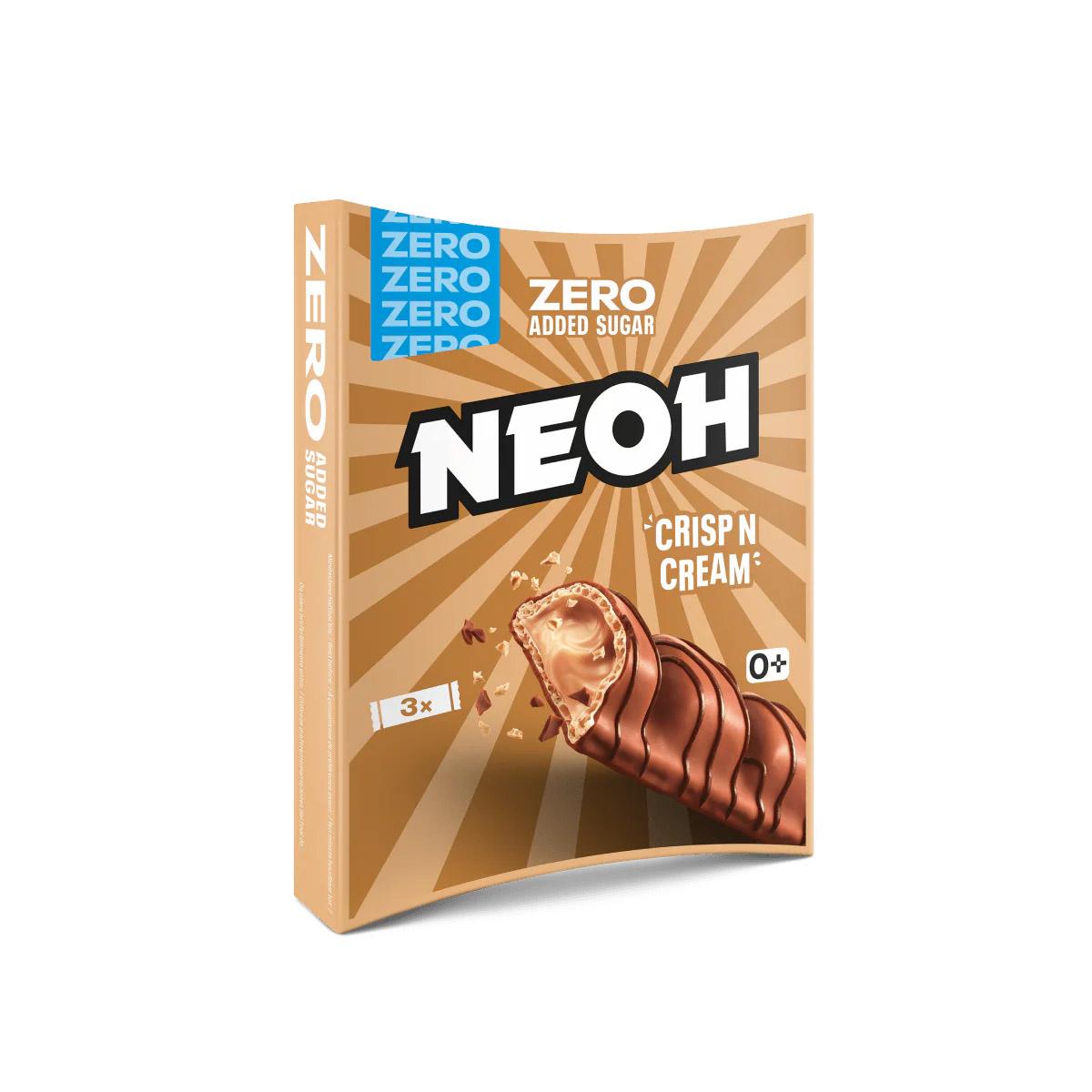 Crisp n Cream zuckerarmer Schokoriegel 3 x 22g Riegel von Neoh