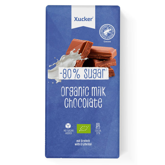Bio Erythrit - Schokolade (Organic) 100g Tafel Vollmilch von Xucker