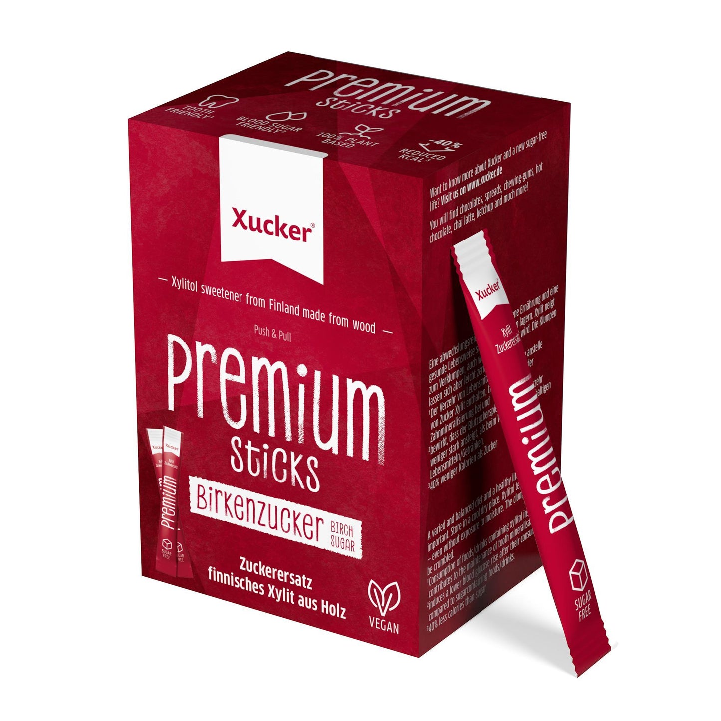 Premium Xylit Sticks (finnisch) 50 x 4g = 200g Karton von Xucker