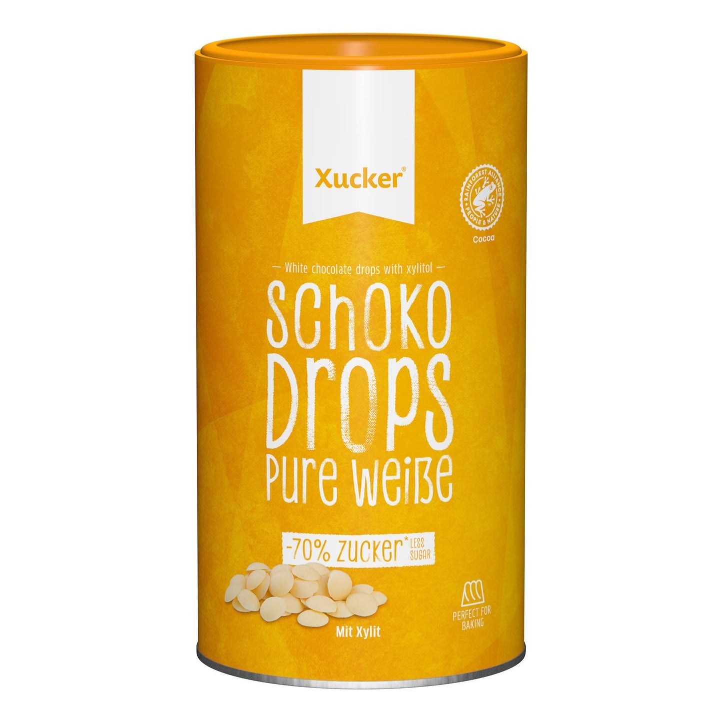 Weiße Schokodrops mit Xylit 750g Dose von Xucker