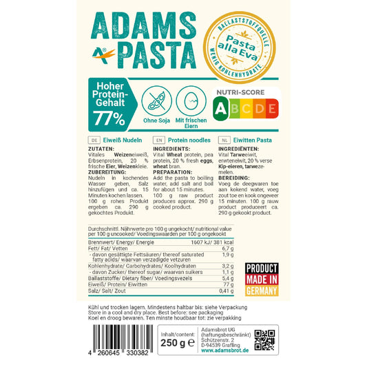 Pasta alla Eva 250g Beutel von Adamsbrot