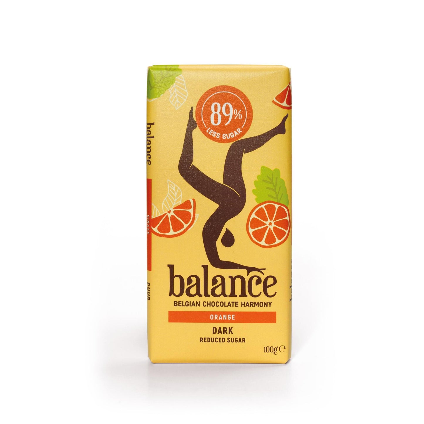Belgische Schokolade mit 78% - 99% weniger Zucker 100g Tafel von Balance