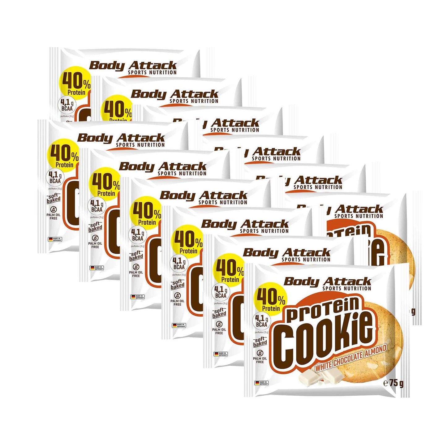 Protein Cookie 12 x 75g  von Body Attack