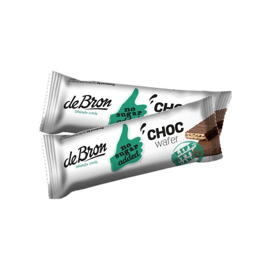 Zuckerarme Schokoladen Waffeln (Choc Wafer) 34g Riegel von De Bron
