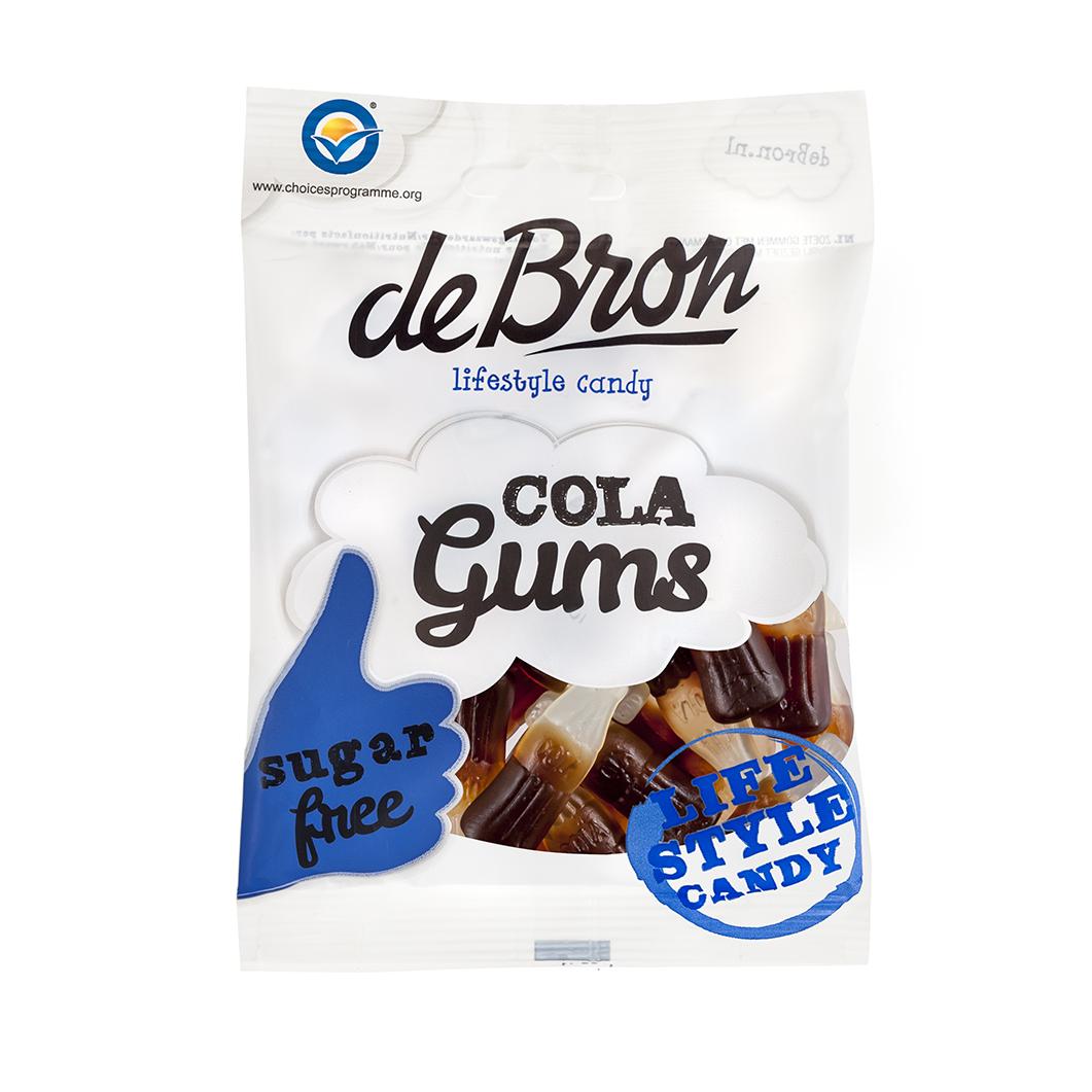 Zuckerfreie Fruchtgummi Colaflaschen (Cola Gums) 100g Beutel von De Bron