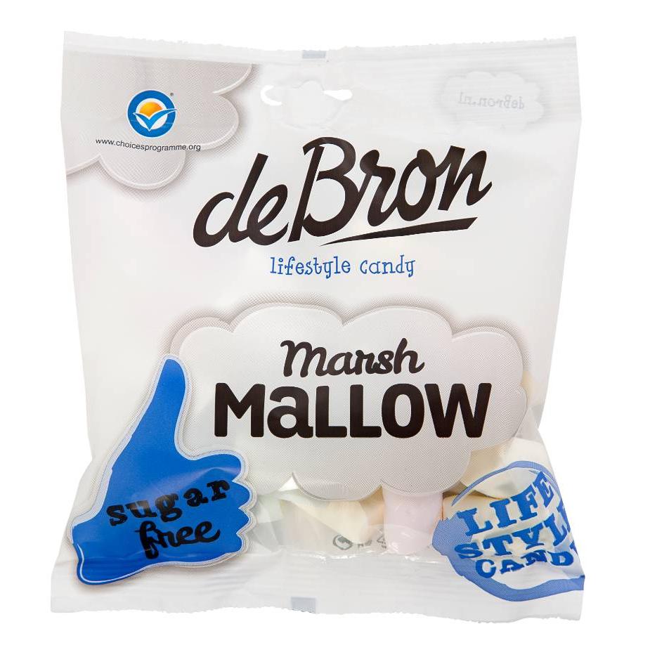 Zuckerfreie Marshmallows 75g Beutel von De Bron