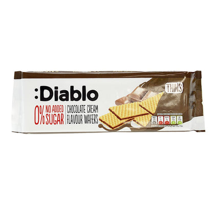 Chocolate Cream Wafers Thins ohne Zuckerzusatz 150g von Diablo