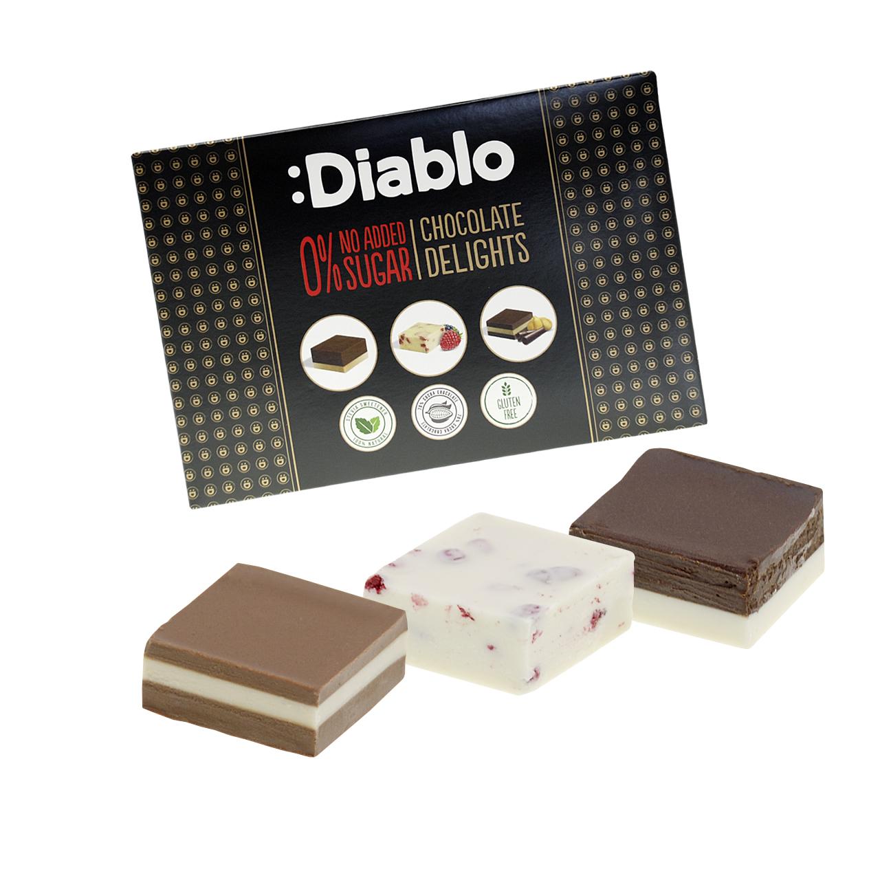 Chocolate Delights mit Stevia ohne Zuckerzusatz 115g von Diablo