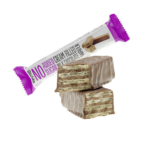 Cream Filled Milk Chocolate Wafer ohne Zuckerzusatz 30g von Diablo