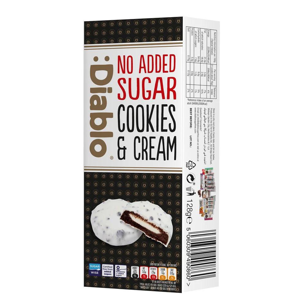 Gefüllte Cookies ohne Zuckerzusatz 128g von Diablo