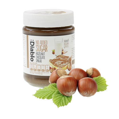 Hazelnut Chocolate Spread ohne Zuckerzusatz 350g Glas von Diablo
