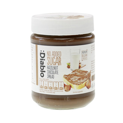 Hazelnut Chocolate Spread ohne Zuckerzusatz 350g Glas von Diablo