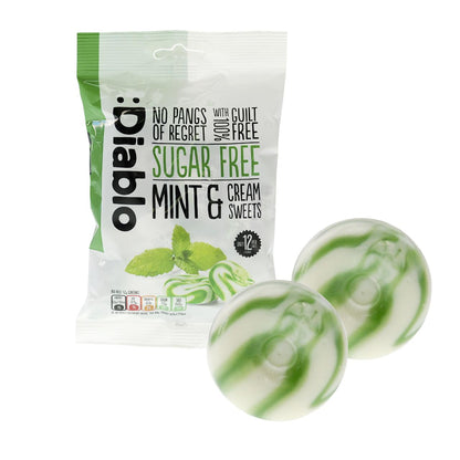 Zuckerfreie Sahne-Bonbons 75g Beutel von Diablo