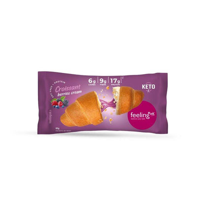 Croissant + Protein mit Füllung (26% Protein) 65g von Feeling OK