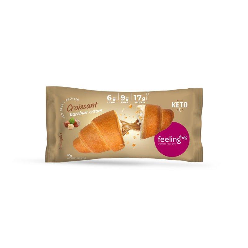 Croissant + Protein mit Füllung (26% Protein) 65g von Feeling OK