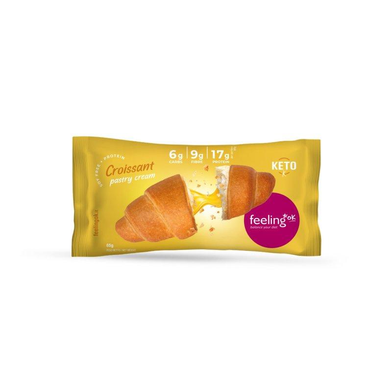 Croissant + Protein mit Füllung (26% Protein) 65g von Feeling OK