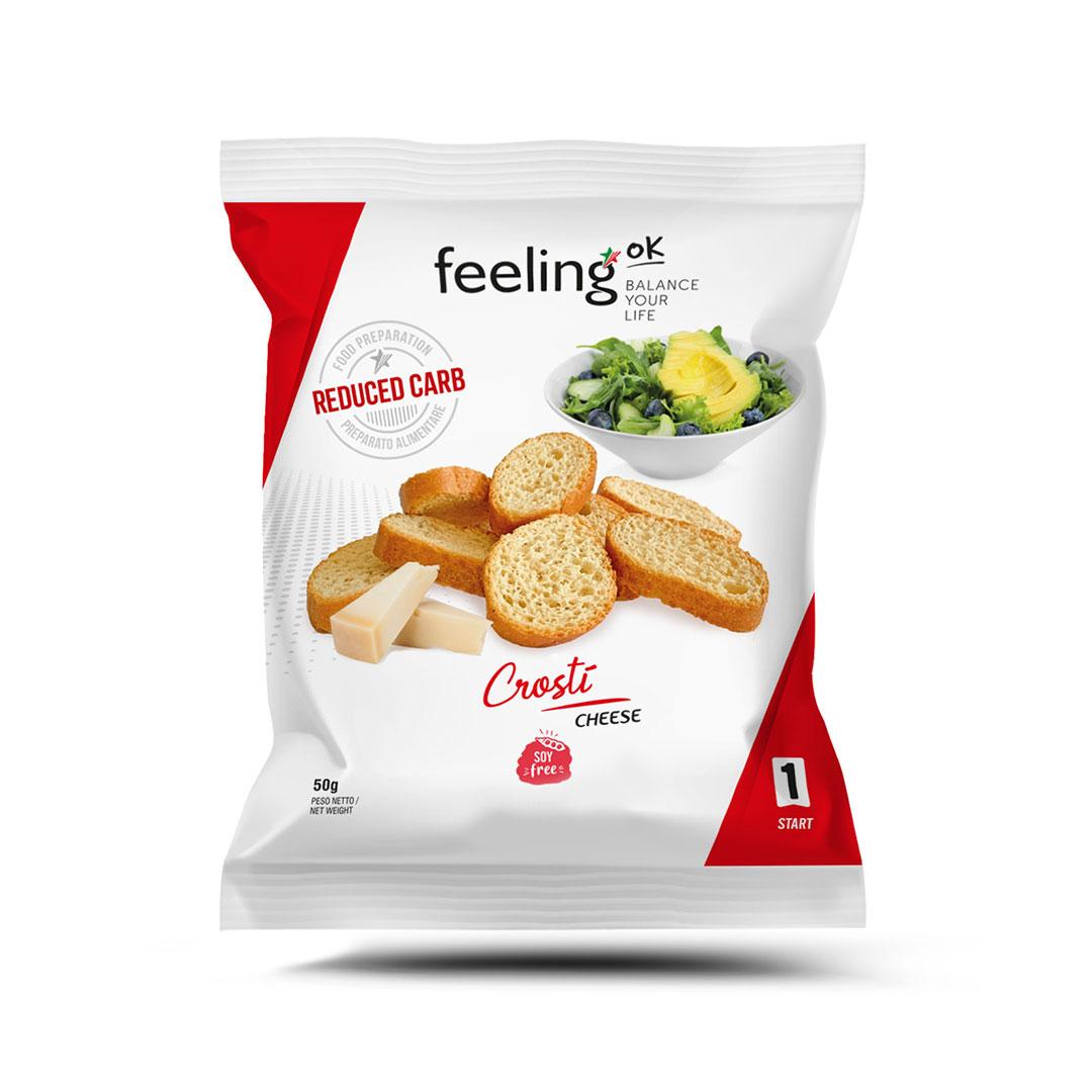 Protein Brotchips Crostino Start 1 (45% Protein) 50g Beutel von Feeling OK