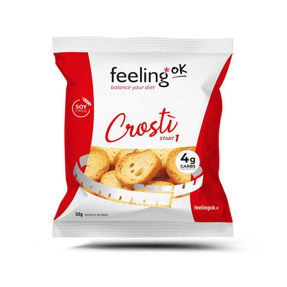 Protein Brotchips Crostino Start 1 (45% Protein) 50g Beutel von Feeling OK