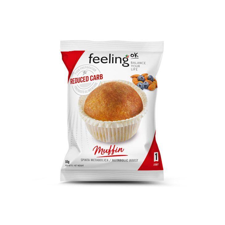 Protein Muffin Start 1 (24% Protein) 50g Natural von Feeling OK