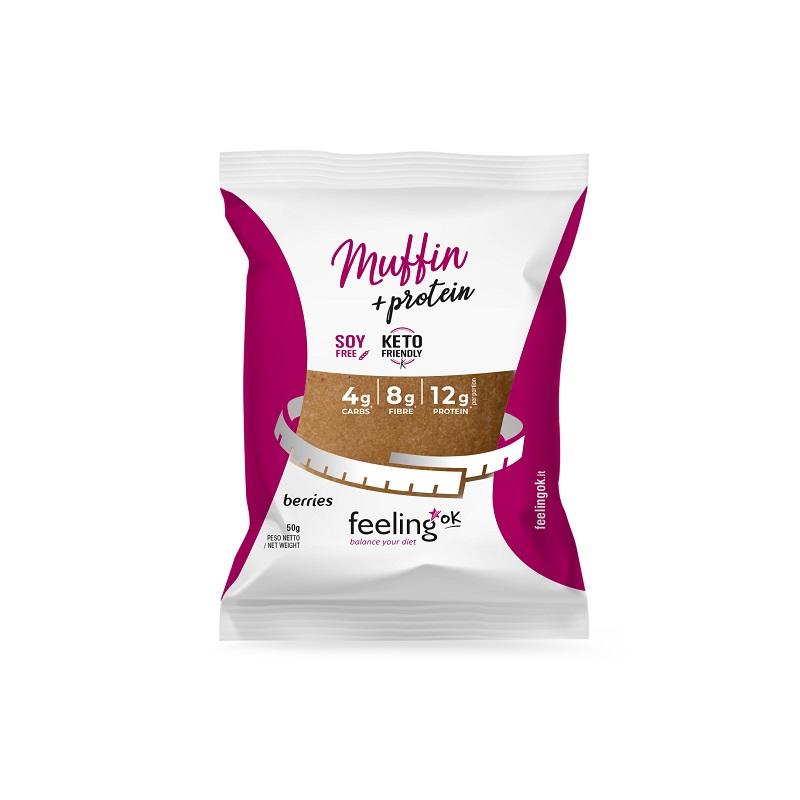 Protein Muffin Start 1 (24% Protein) 50g Beere von Feeling OK