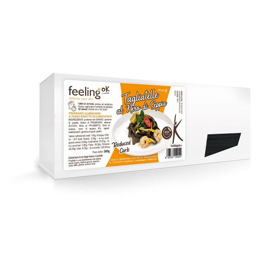 Protein Tagliatelle mit Tintenfischtinte Optimize 2 (30% Protein) 500g von Feeling OK