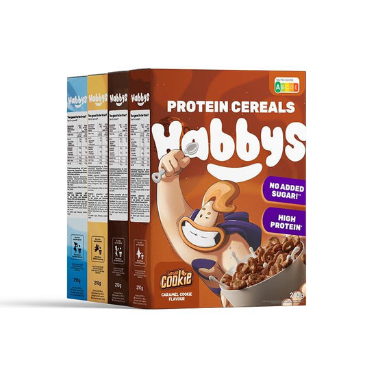 Zuckerarme Cerealien mit Protein 4 x 210g Packung Mix-Pack von Habbys