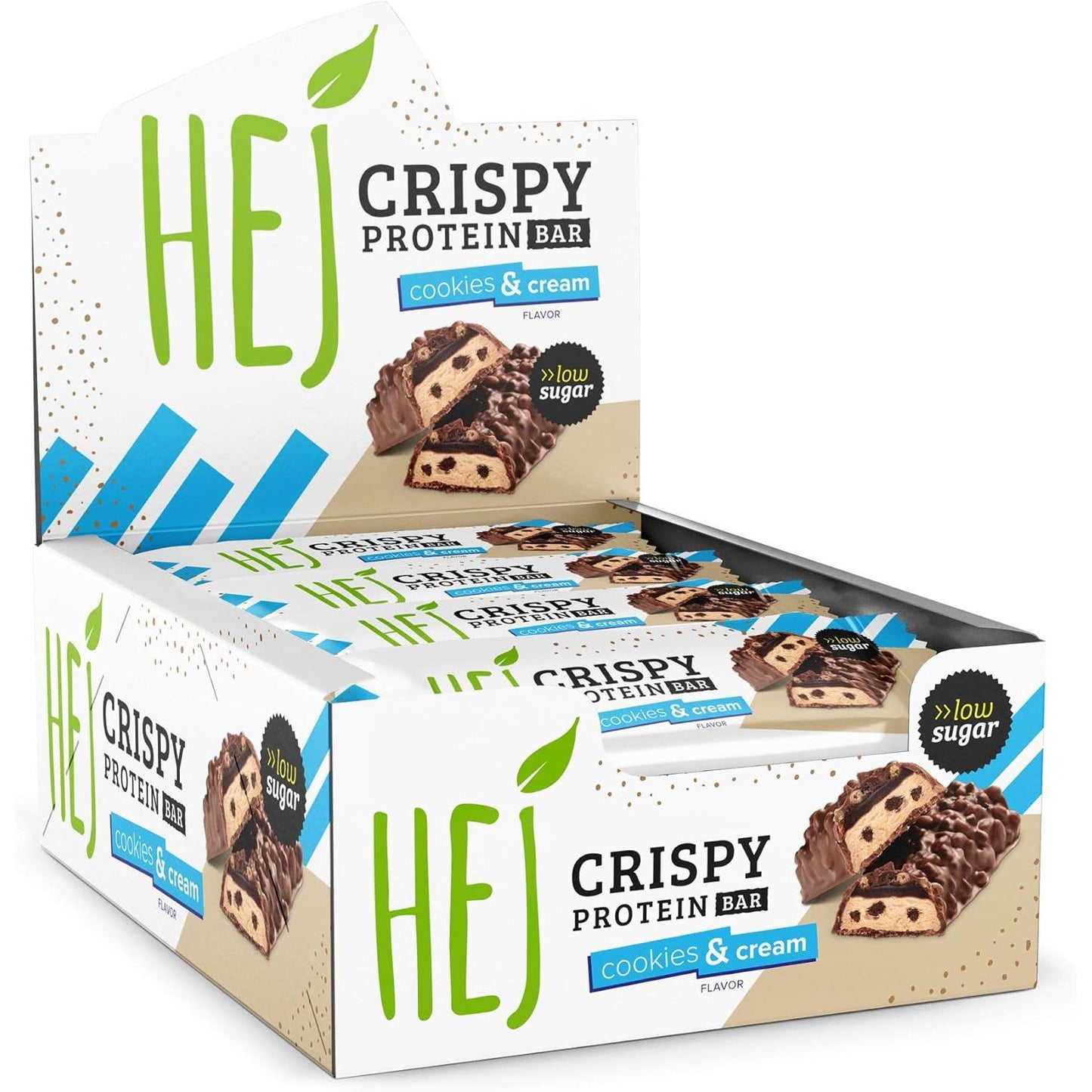 Crispy Protein Bar 12 x 45g Riegel von Hej