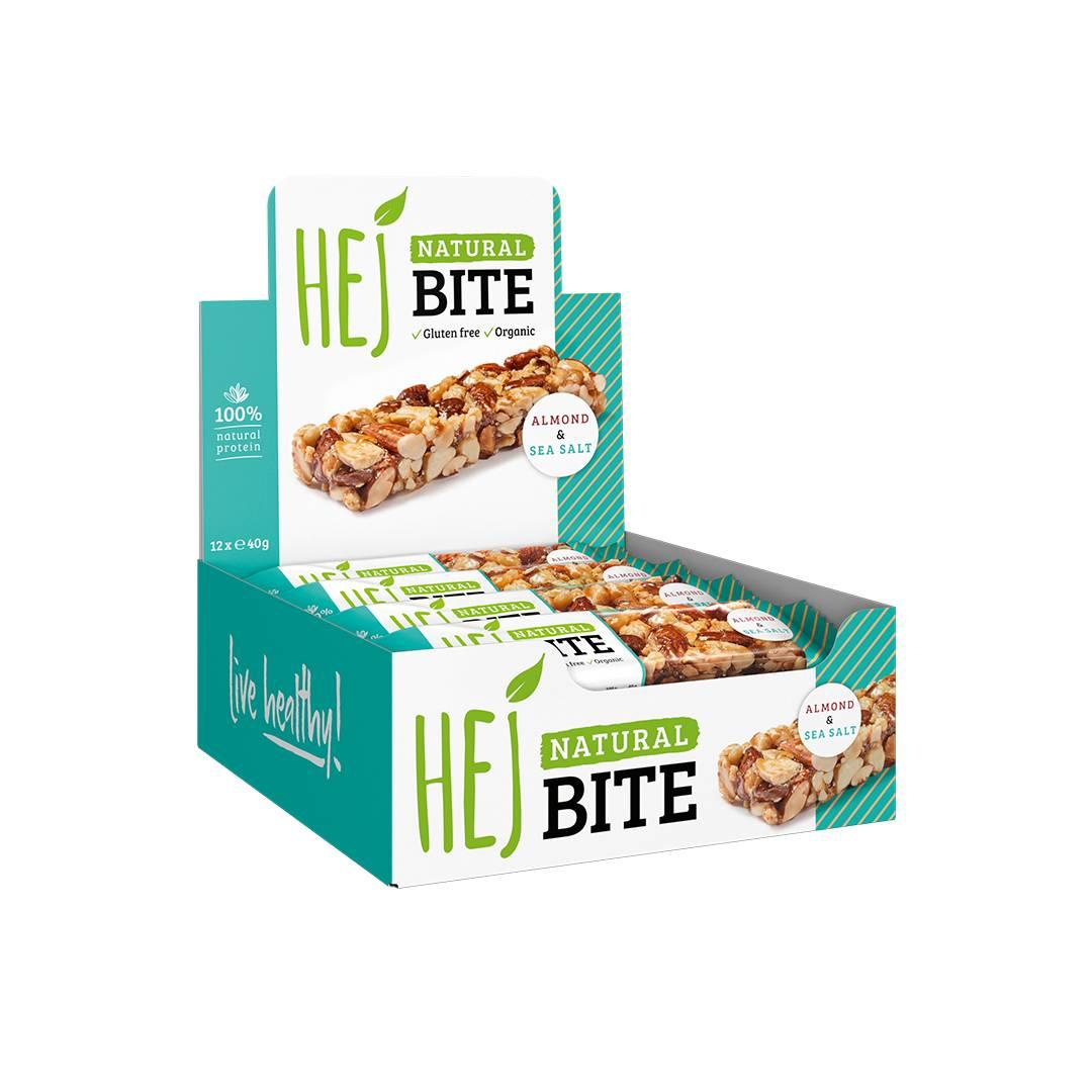 Natural Bite 12 x 40g Riegel von Hej