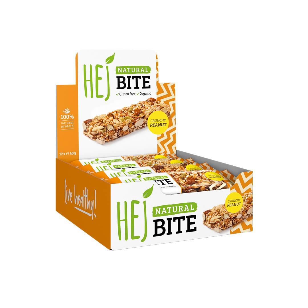 Natural Bite 12 x 40g Riegel von Hej