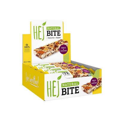 Natural Bite 12 x 40g Riegel von Hej