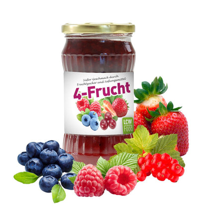 Fruchtaufstrich mit Fruchtzucker und Süßungsmitteln 340g Glas von LCW