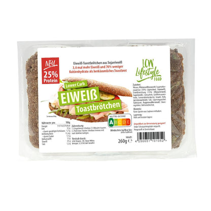 Fertige Eiweiß Toastbrötchen Lower Carb 260g von LCW