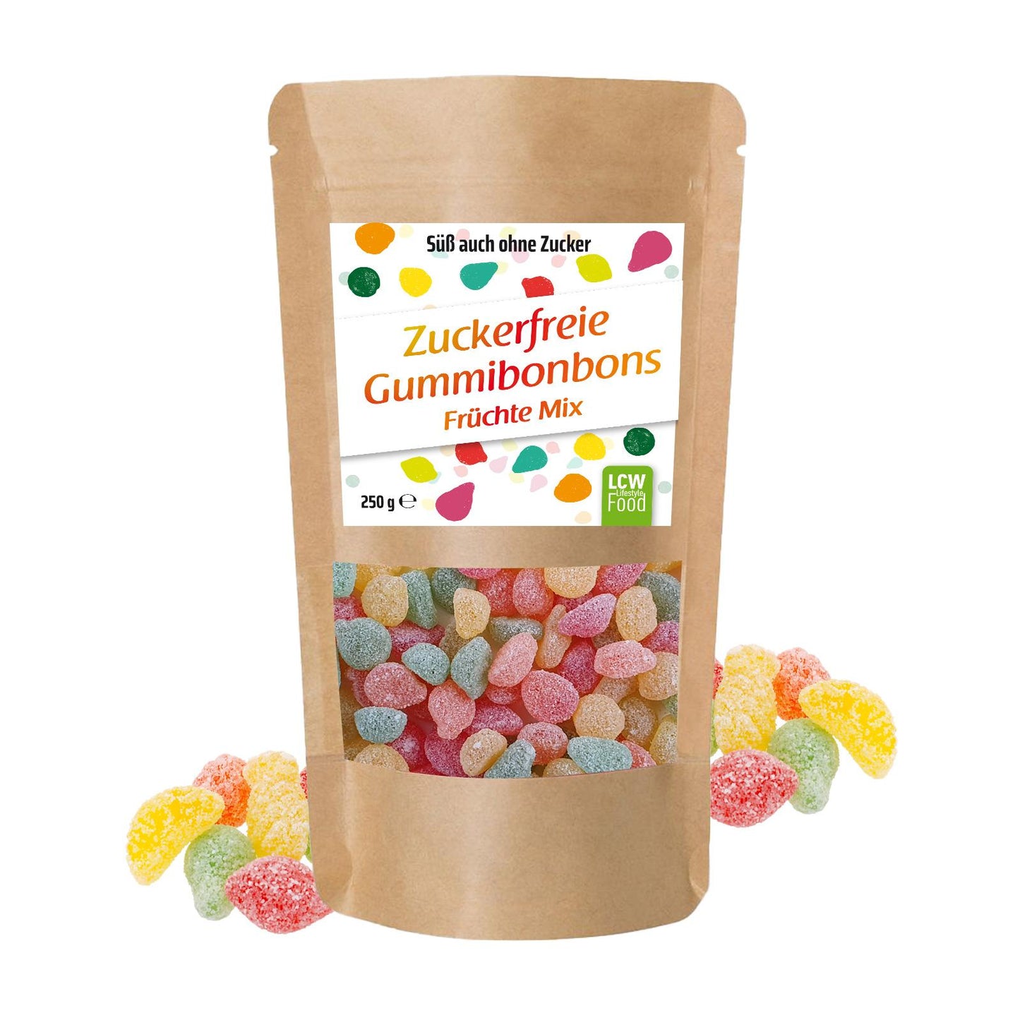 Zuckerfreie Gummibonbons 250g Beutel von LCW