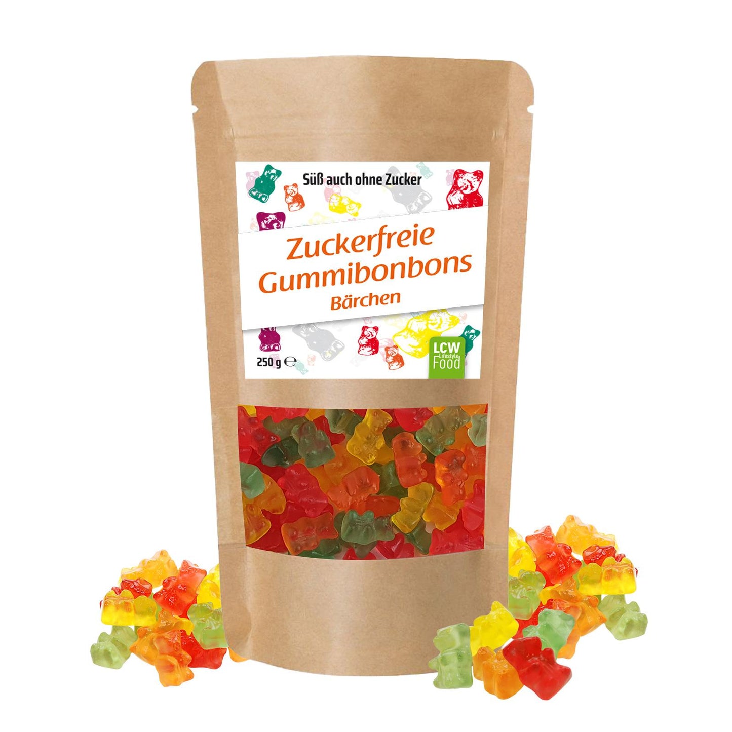 Zuckerfreie Gummibonbons 250g Beutel von LCW