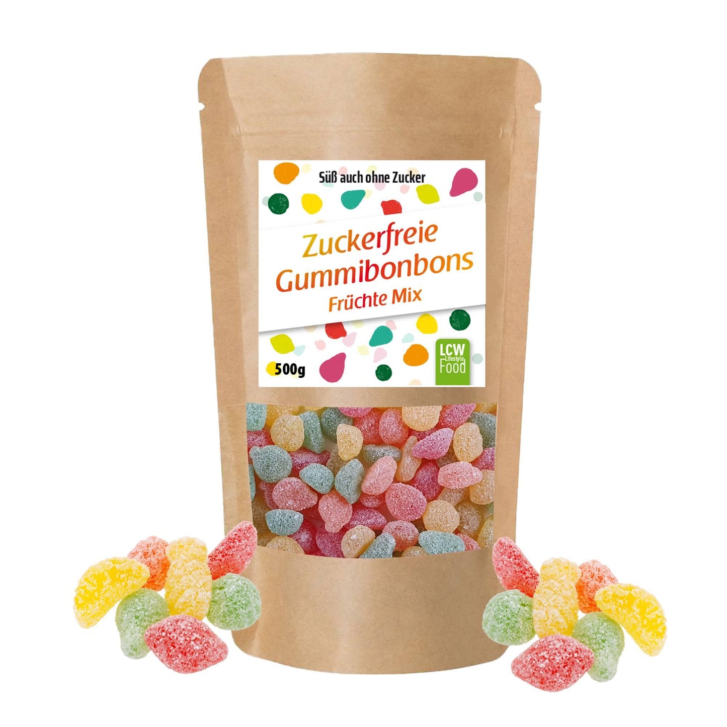 Zuckerfreie Gummibonbons 500g Beutel von LCW