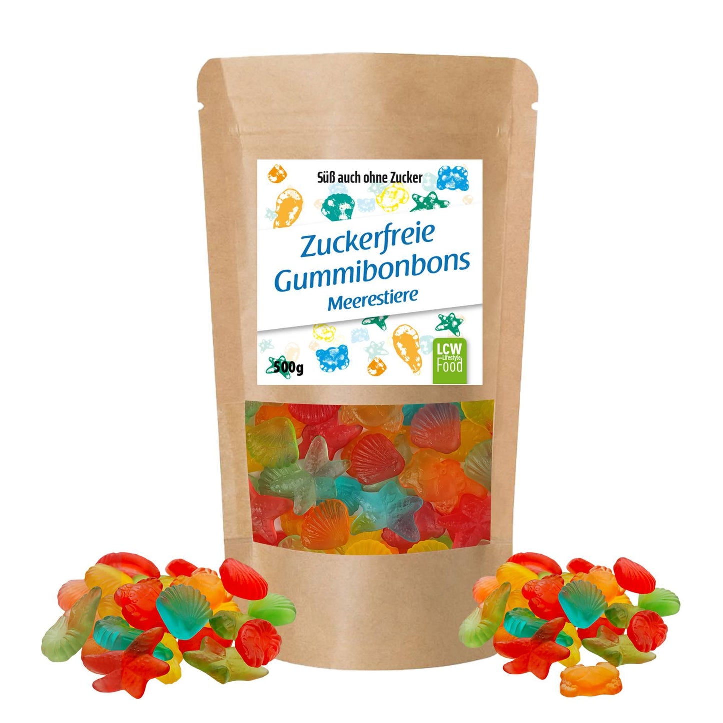 Zuckerfreie Gummibonbons 500g Beutel von LCW